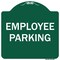Signmission Designer Series Employee Parking, Green & White Heavy-Gauge Aluminum Sign, 18" x 18", GW-1818-9849 A-DES-GW-1818-9849 - alternate 1